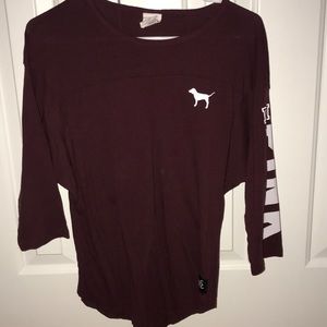 PINK VS BURGUNDY TEE